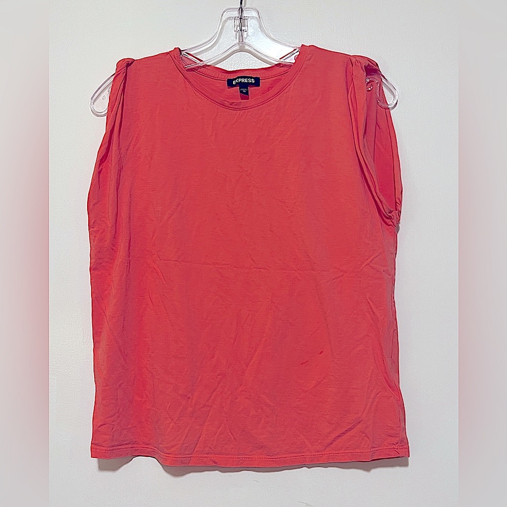 Bright coral muscle tee by Express, size XS